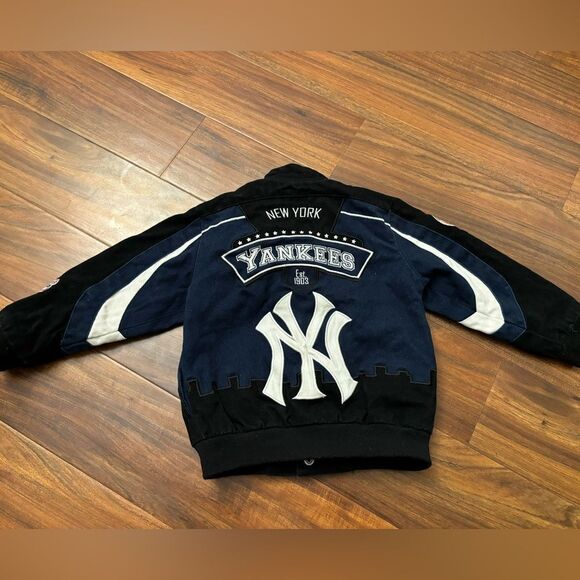 New York Yankees Vintage Moto Bomber Jacket Embroidered RARE - Picture 2 of 9